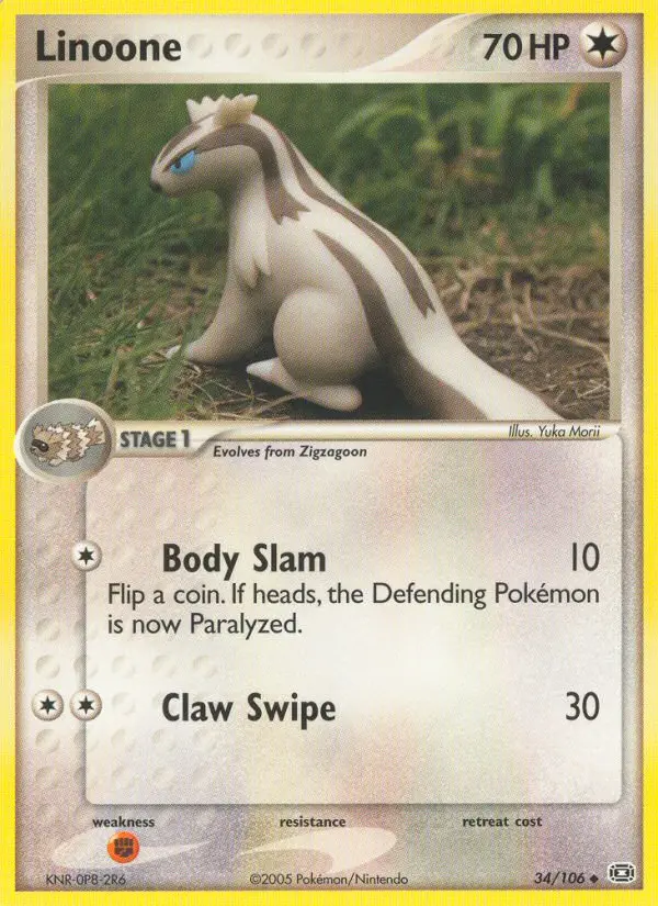 Linoone, Pokémon card
