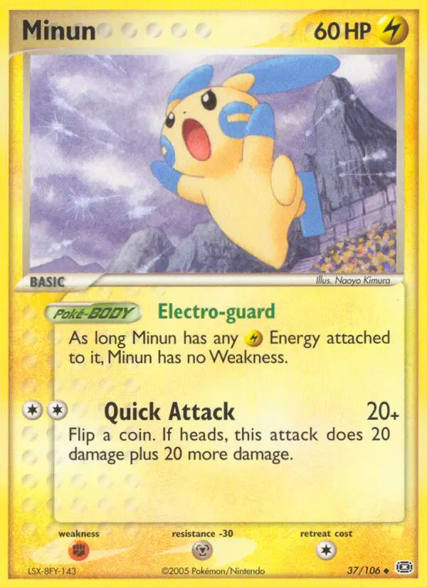 Minun, Pokémon card