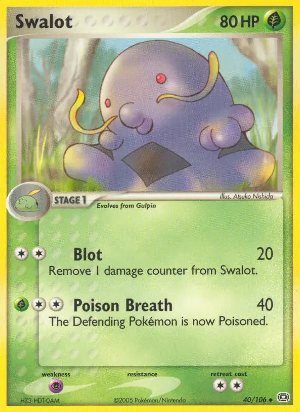 Swalot, Pokémon card
