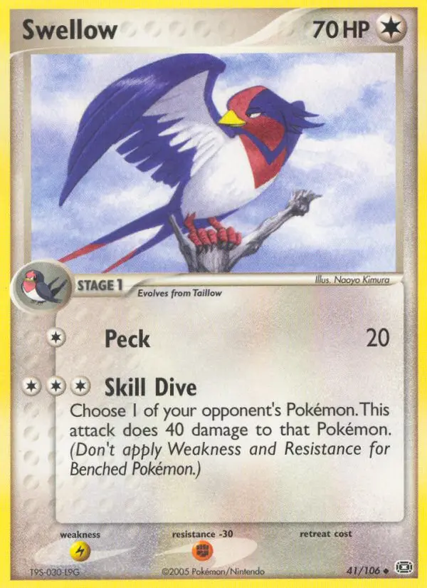 Swellow, Pokémon card