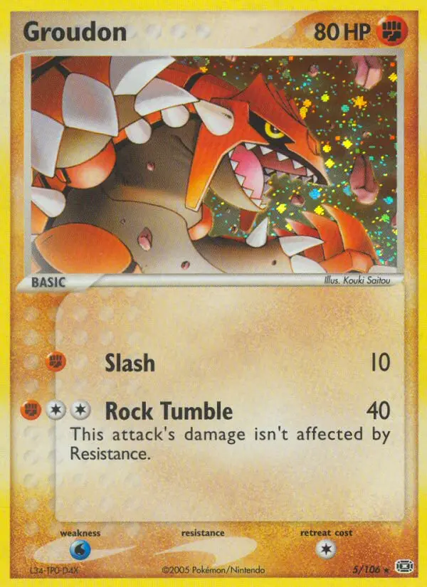 Groudon, Pokémon card