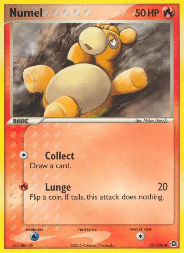 Numel, Pokémon card
