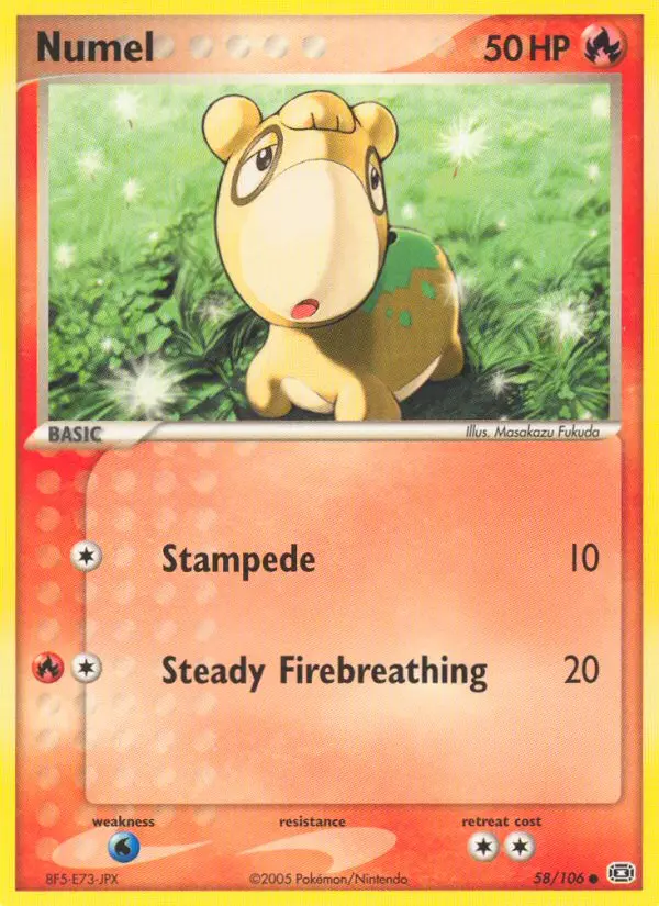 Numel, Pokémon card