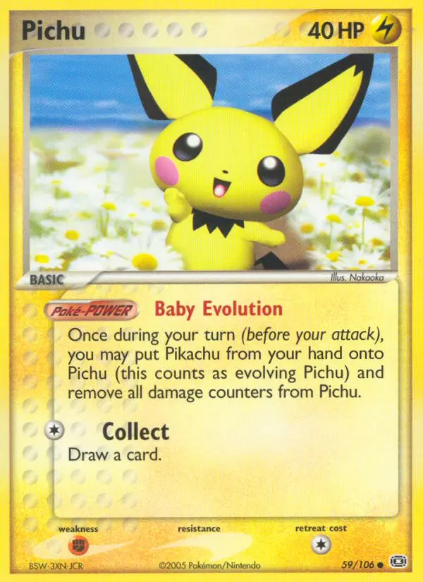 Pichu, Pokémon card