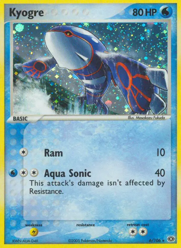 Kyogre, Pokémon card