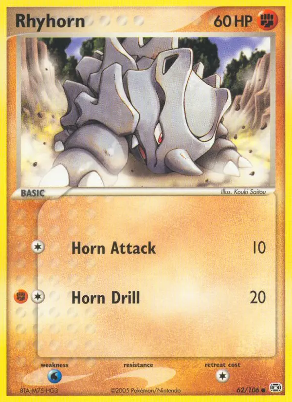 Rhyhorn, Pokémon card
