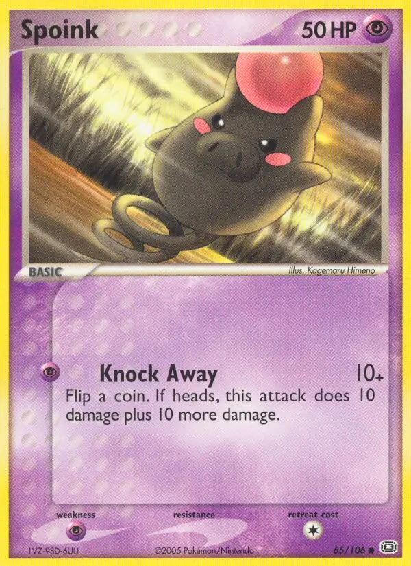 Spoink, Pokémon card