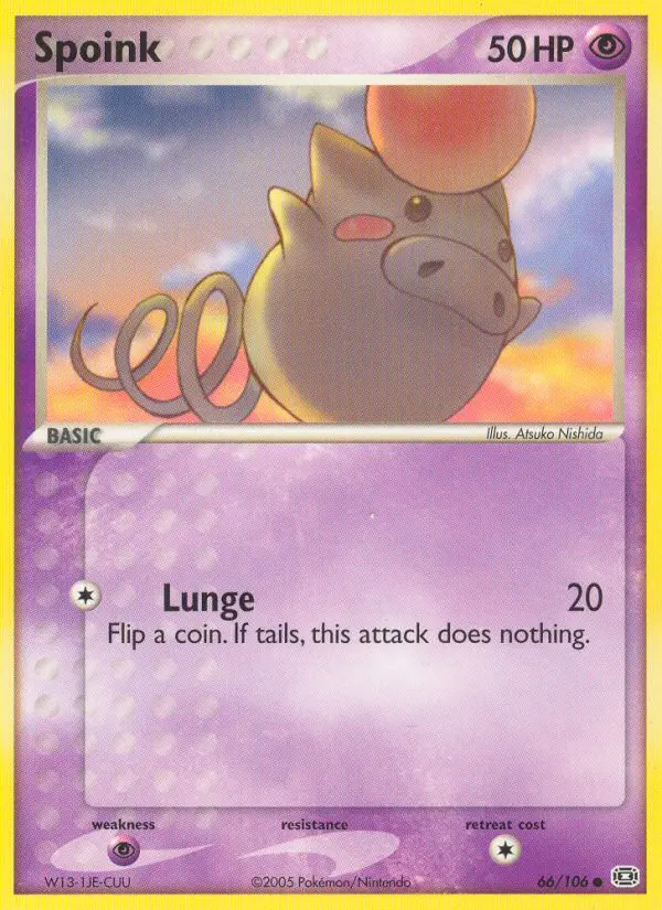 Spoink, Pokémon card
