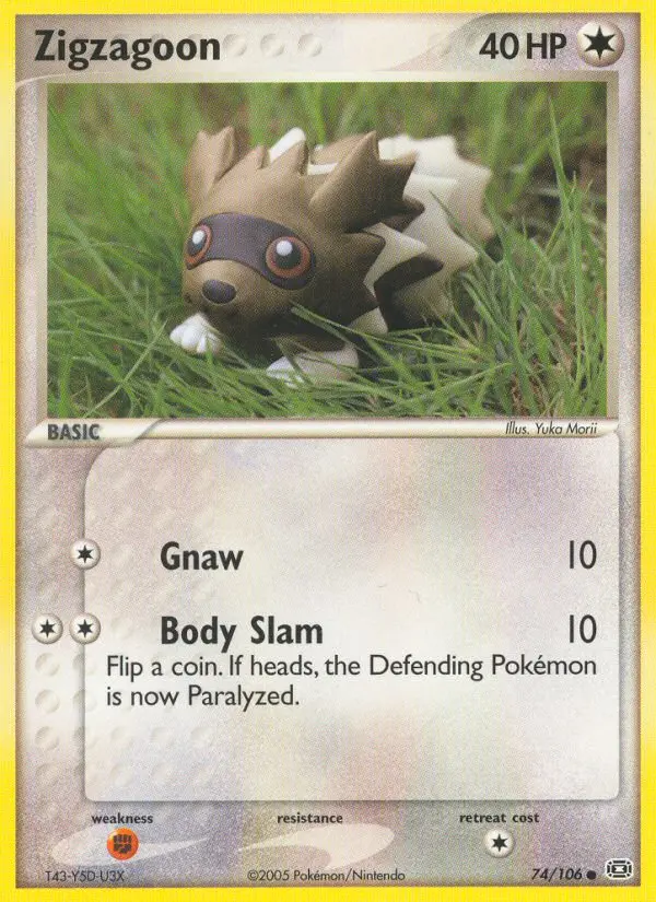 Zigzagoon, Pokémon card