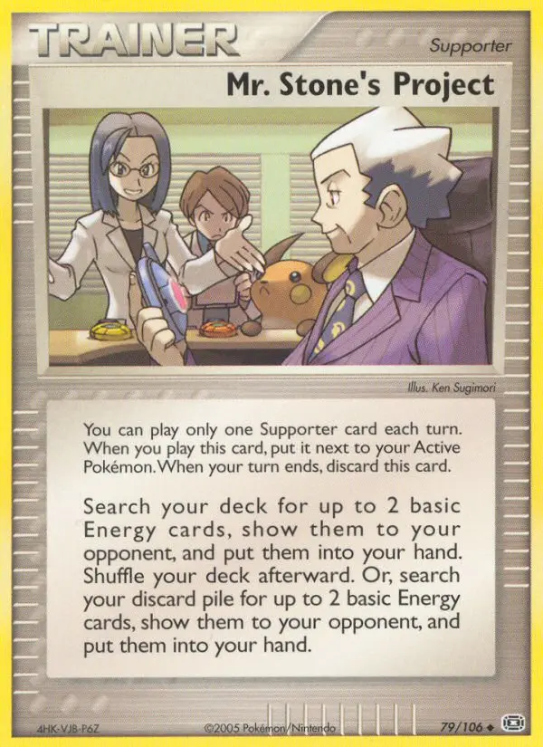 Mr. Stone's Project, Pokémon card