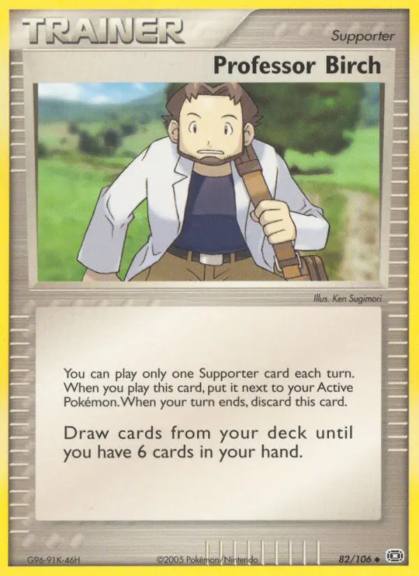 Professor Birch, Pokémon card