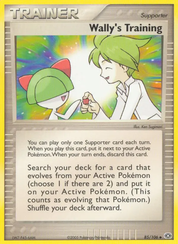 Wally's Training, Pokémon card