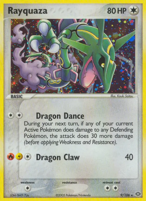 Rayquaza, Pokémon card
