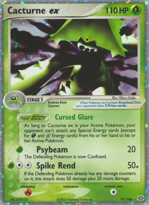 Cacturne ex, Pokémon card