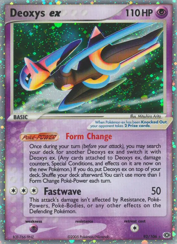 Deoxys ex, Pokémon card