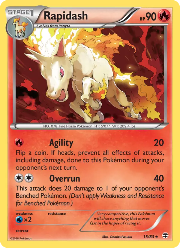 Rapidash, Pokémon card