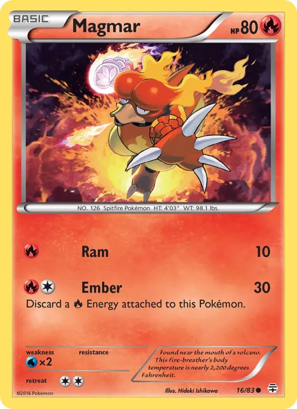 Magmar, Pokémon card