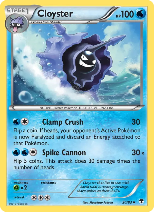 Cloyster, Pokémon card