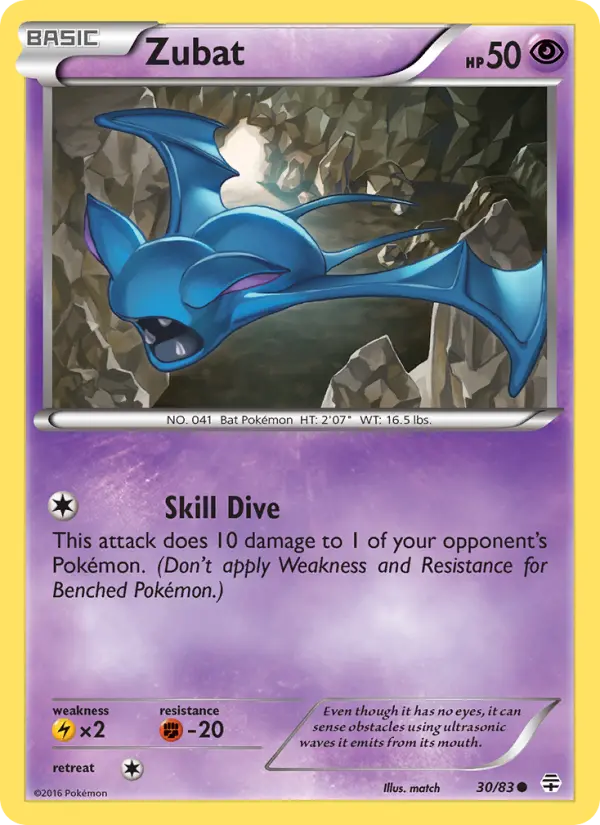 Zubat, Pokémon card