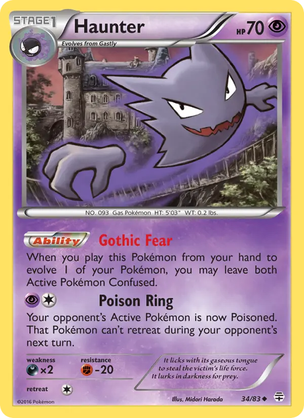 Haunter, Pokémon card