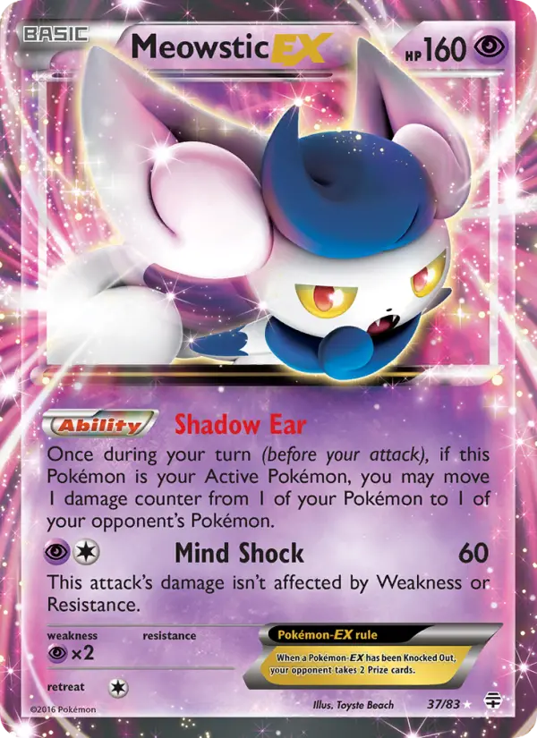 Meowstic EX, Pokémon card