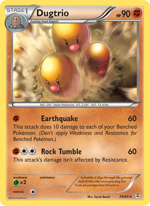 Dugtrio, Pokémon card