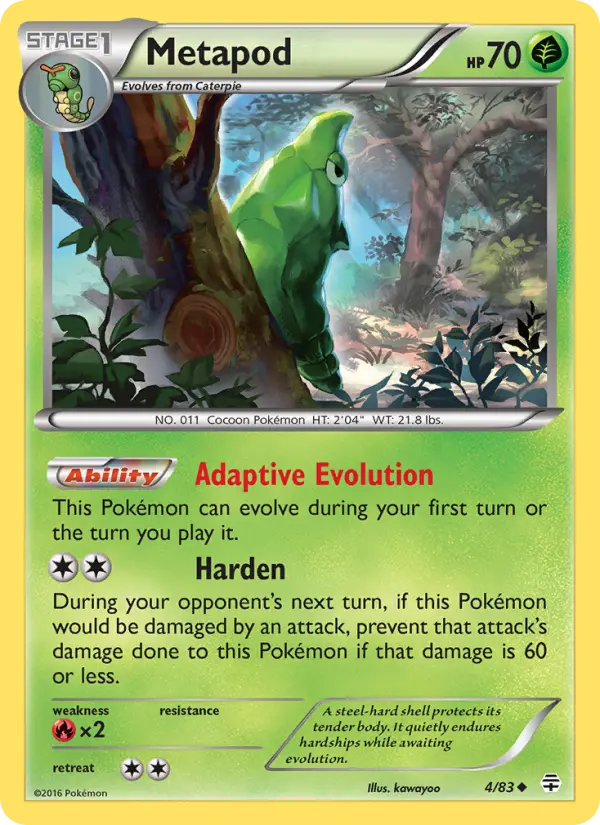 Metapod, Pokémon card