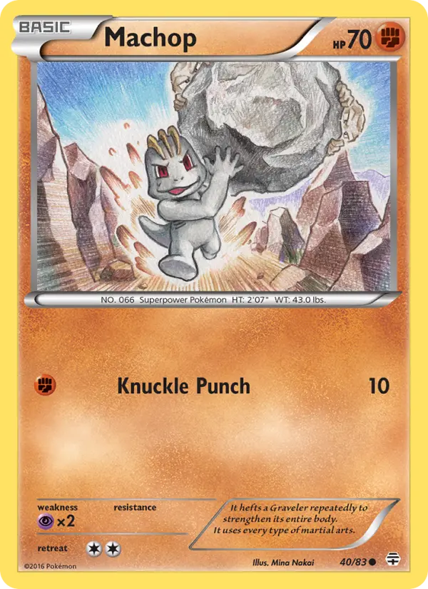 Machop, Pokémon card