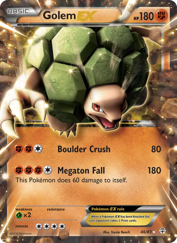 Golem EX, Pokémon card