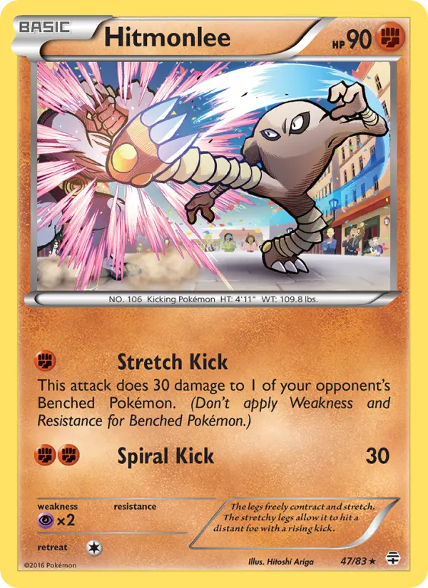Hitmonlee, Pokémon card
