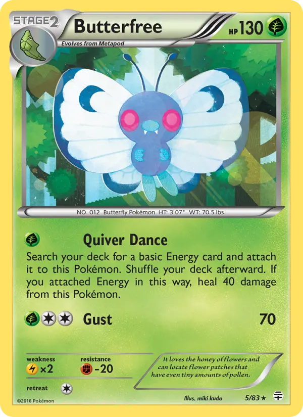 Butterfree, Pokémon card