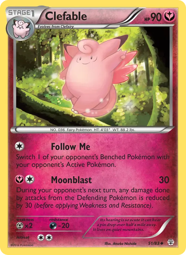 Clefable, Pokémon card