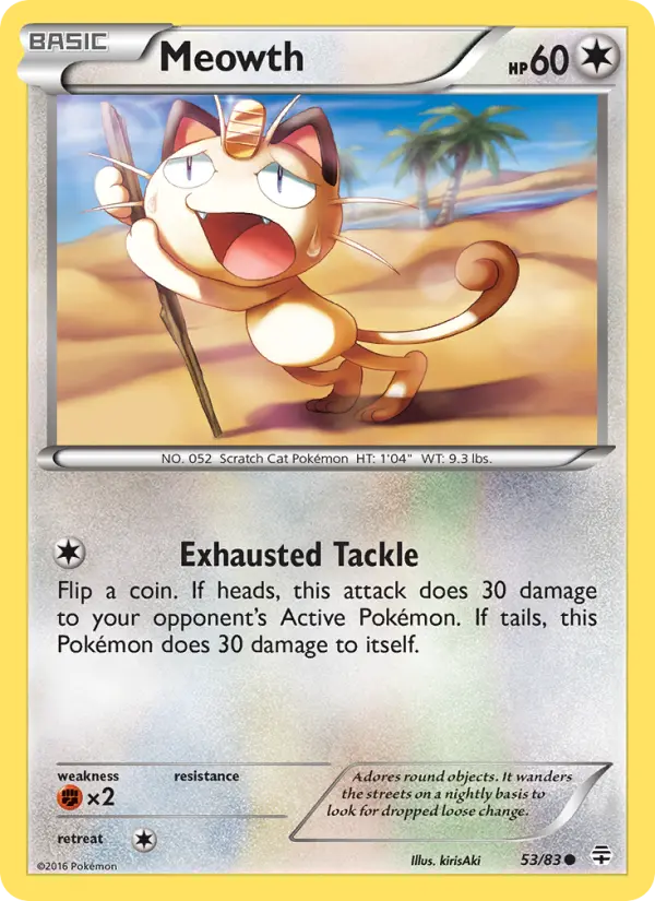 Meowth, Pokémon card