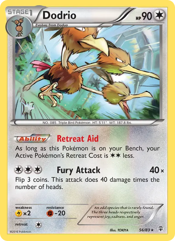 Dodrio, Pokémon card