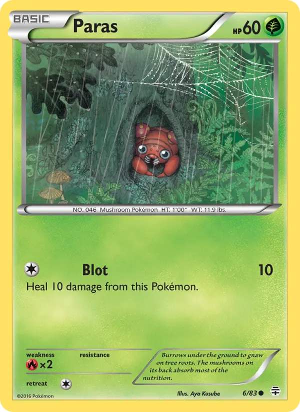 Paras, Pokémon card