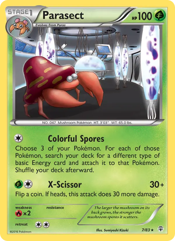 Parasect, Pokémon card