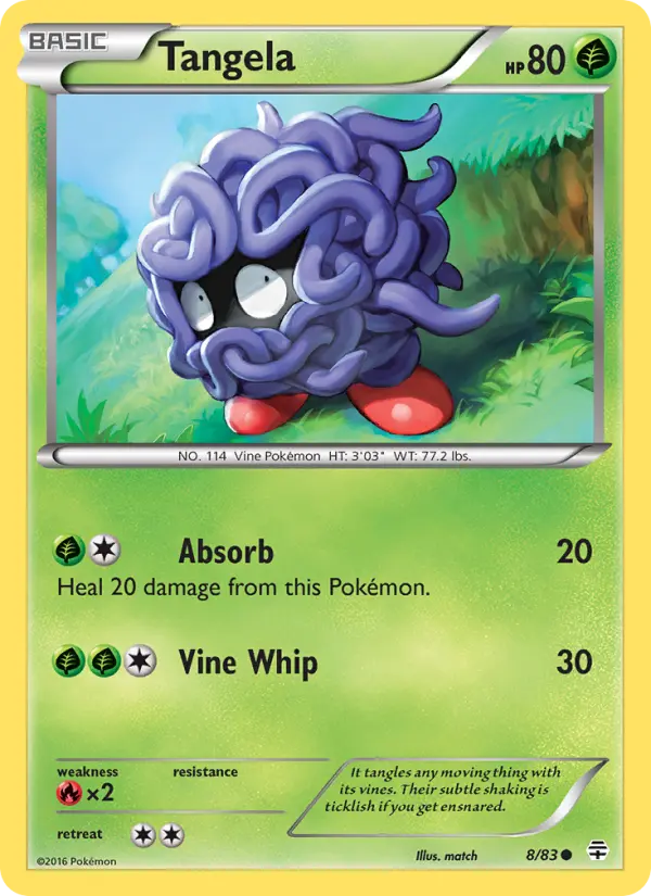 Tangela, Pokémon card