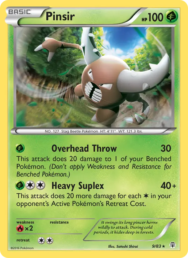 Pinsir, Pokémon card