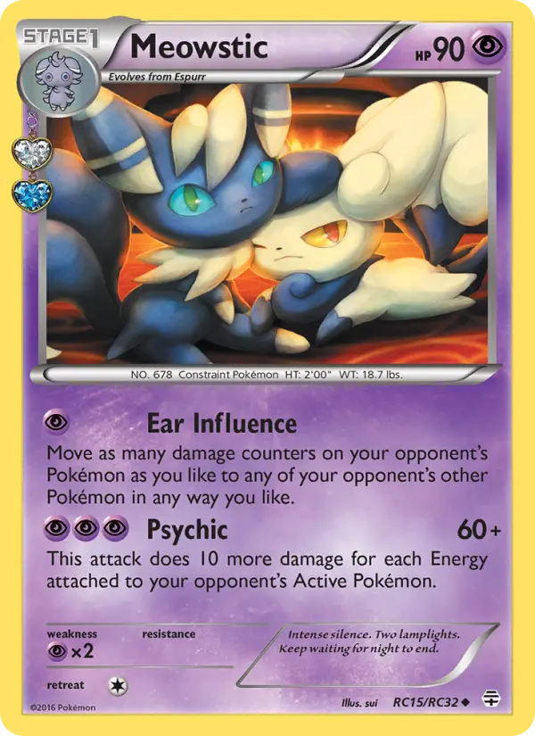 Meowstic, Pokémon card