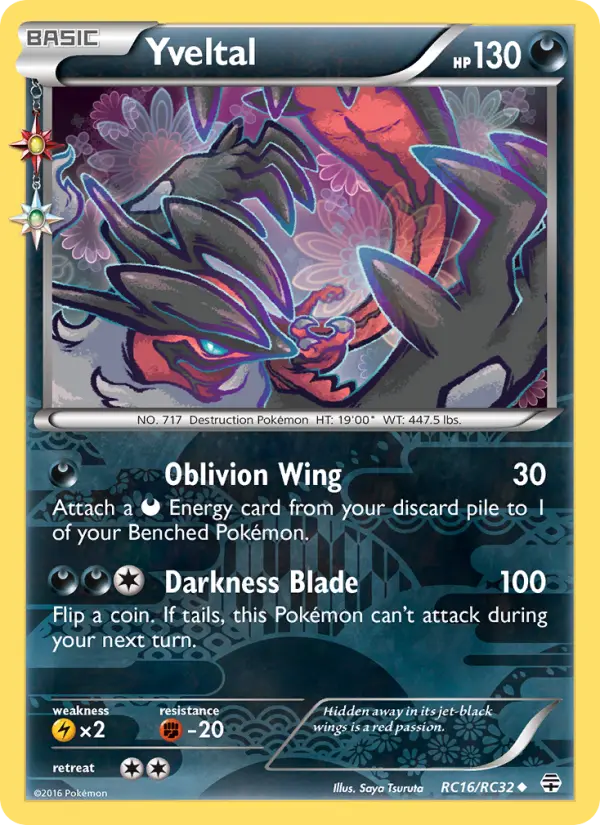 Yveltal, Pokémon card