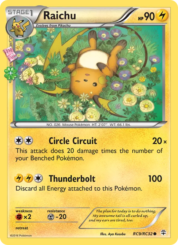 Raichu, Pokémon card