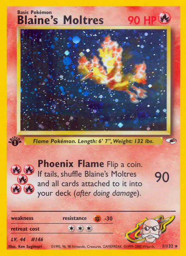 Blaine's Moltres, Pokémon card