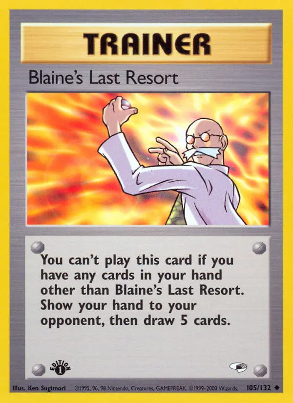 Blaine's Last Resort, Pokémon card
