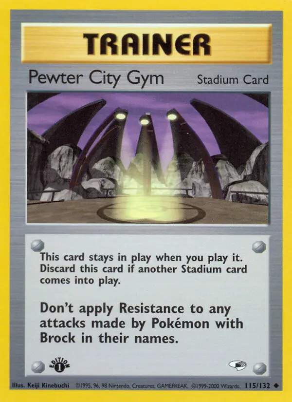 Pewter City Gym, Pokémon card