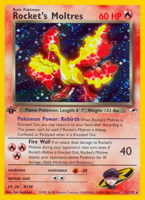 Rocket's Moltres, Pokémon card