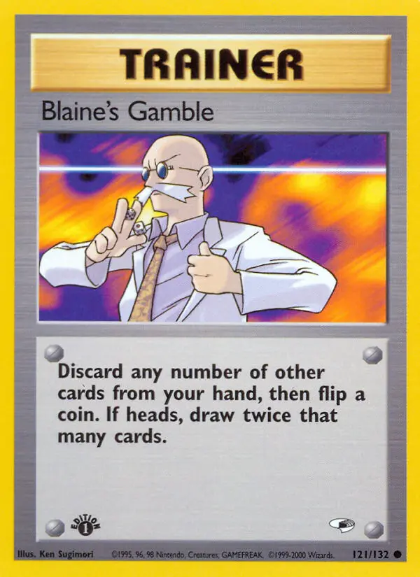 Blaine's Gamble, Pokémon card