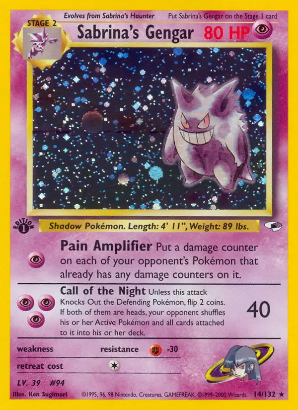 Sabrina's Gengar, Pokémon card