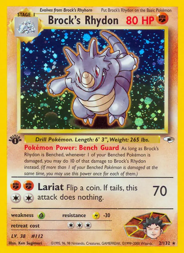 Brock's Rhydon, Pokémon card