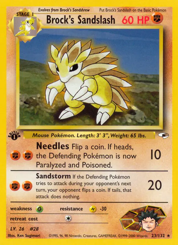 Brock's Sandslash, Pokémon card