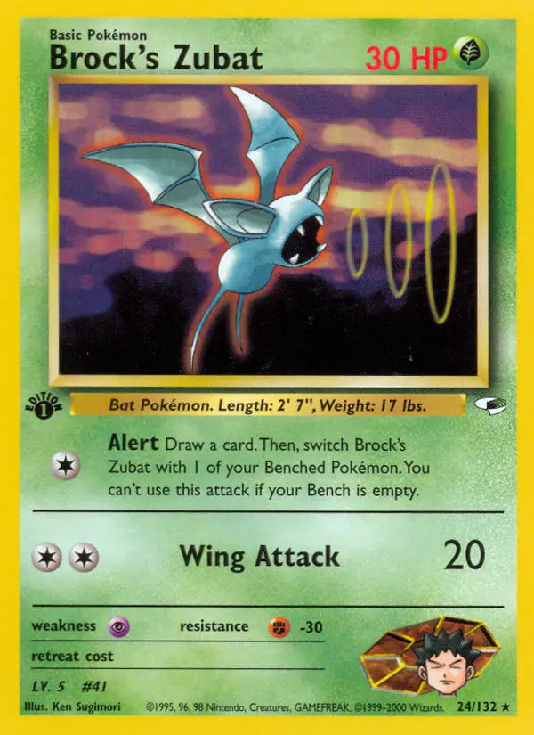 Brock's Zubat, Pokémon card